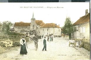 carte postale ancienne alligny en morvan le village superbe carte