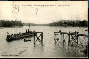 carte postale ancienne rivière d'auray torpilleur en manoeuvre