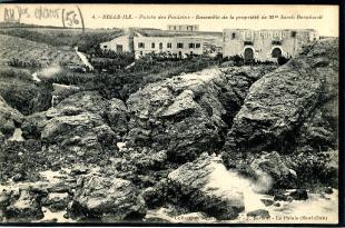 carte postale ancienne belle île en mer propriété de sarah bernharrdt