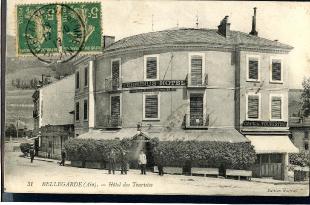 carte postale ancienne bellegarde hôtel des touristes