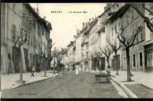 carte postale ancienne belley la grande rue