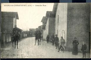 carte postale ancienne bourg st christophe grande rue