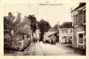 carte postale ancienne brignac avenue de la gare