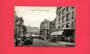 carte postales anciennes caen boulevard des alliés