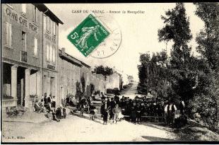 carte postale ancienne camp du larzac mairie de la cavalerie superbe plan