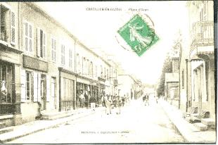 carte postale ancienne catillon en bazois place d'aron
