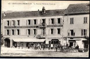 carte postale ancienne chatillon de michaille hôtel des touristes