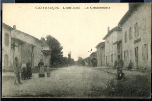 carte postale ancienne confracon la gendarmerie