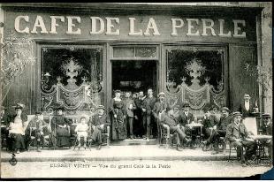 carte postale ancienne cusset vue du grand café