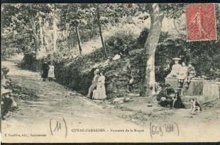 carte postale ancienne cuxac cabardes fontaine d la roque