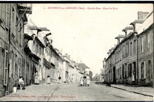 carte postale ancienne gournay sur aronde la grande rue
