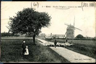 carte postale ancienne grez moulin delaplace