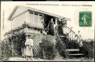 carte postale ancienne neufchatel en saosnois villa chez thérésa